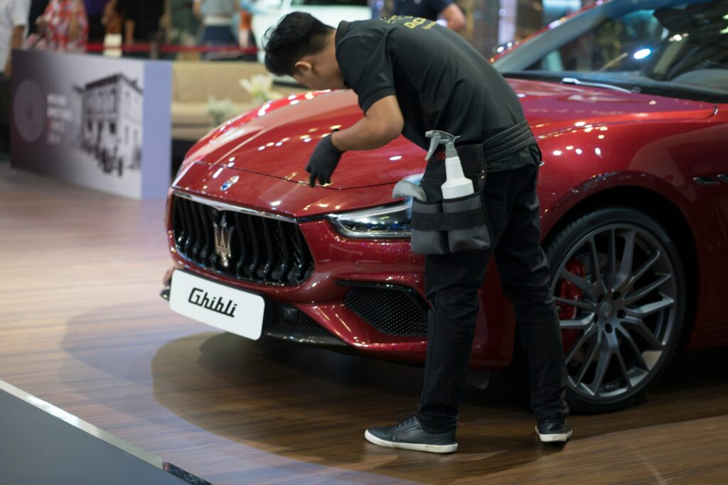 Maserati Ghibli red classic