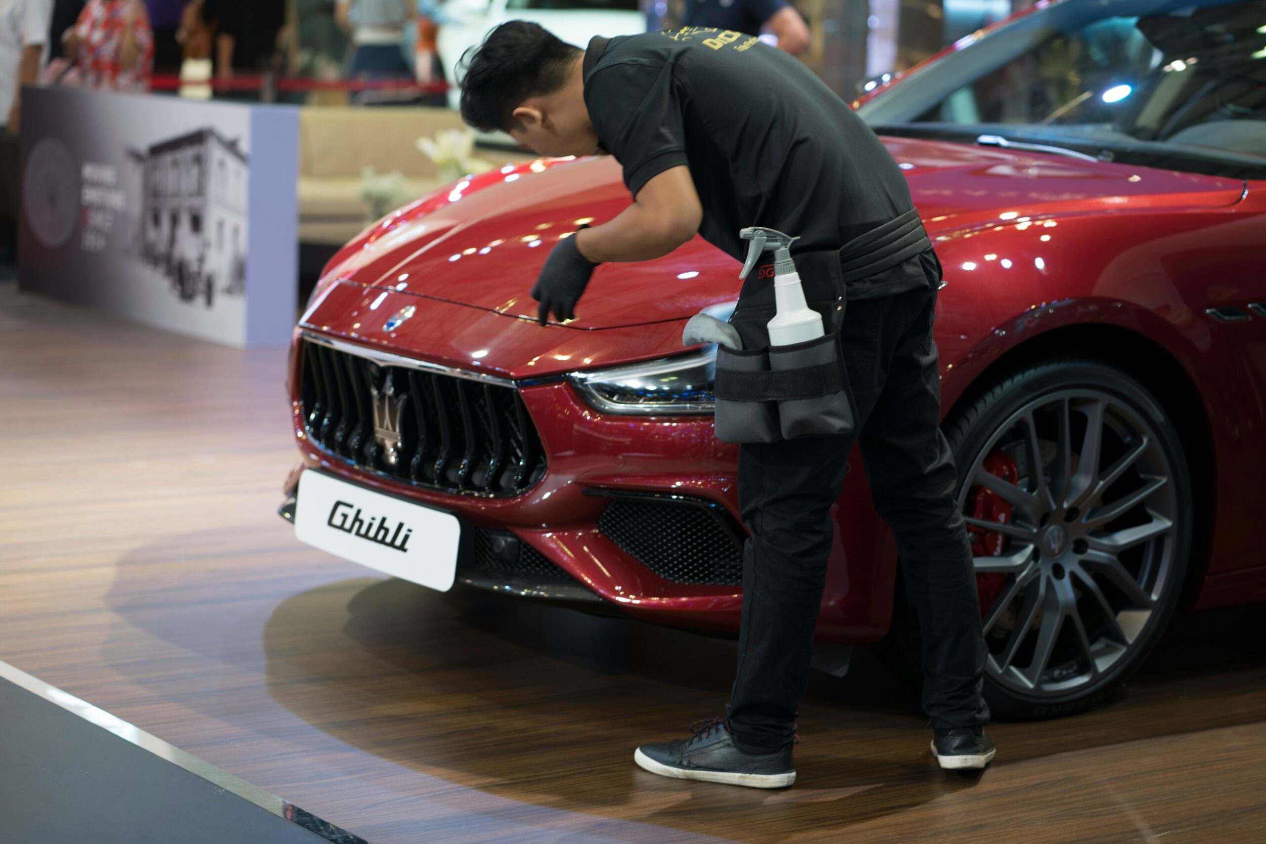 Maserati Ghibli red classic