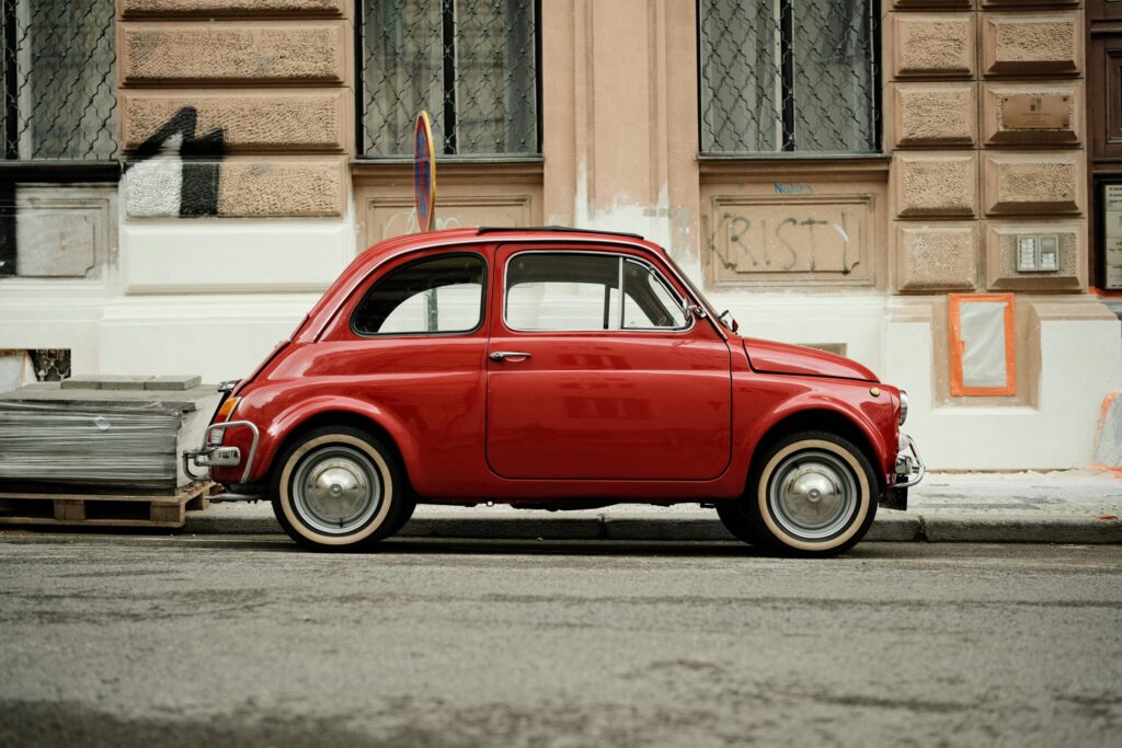 Fiat 500 vintage red