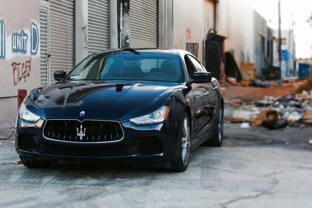 Maserati black coupe