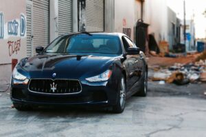 Maserati black coupe